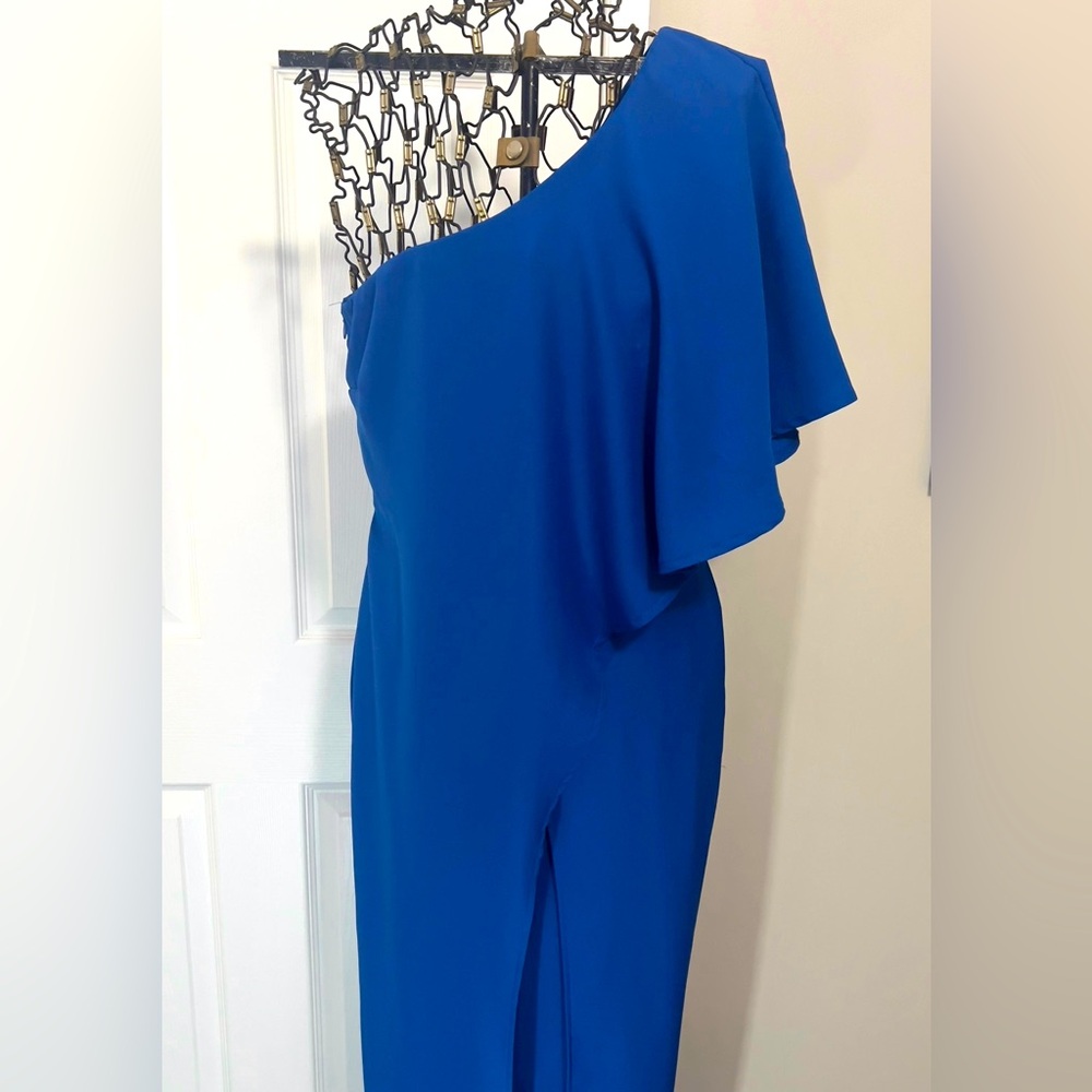 NEW Women’s Jumpsuit/One Shoulder w/Overlay from Venus  Royal Blue, Size 10